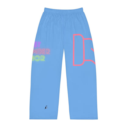 Men's Pajama Pants: Fight Cancer Lite Blue