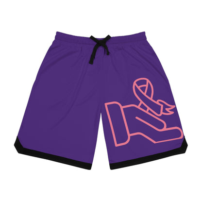 Basketball Rib Shorts: Fight Cancer Purple