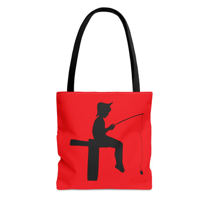 Tote Bag: Fishing Red