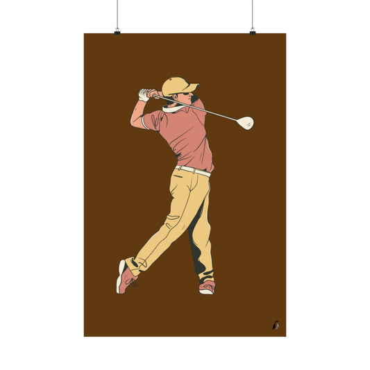 Premium Matte Vertical Posters: Golf Brown