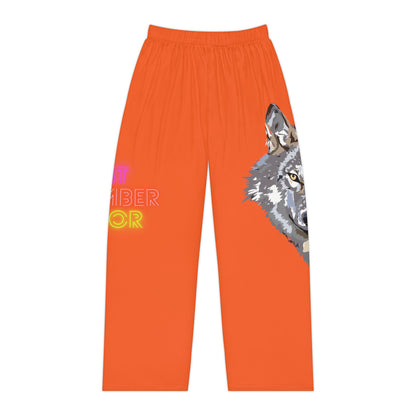 Women's Pajama Pants: Wolves Orange