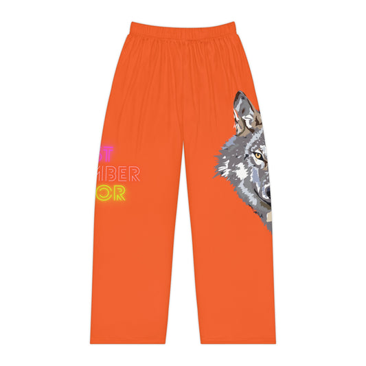 Pambabaeng Pajama Pantalon: Wolves Orange 