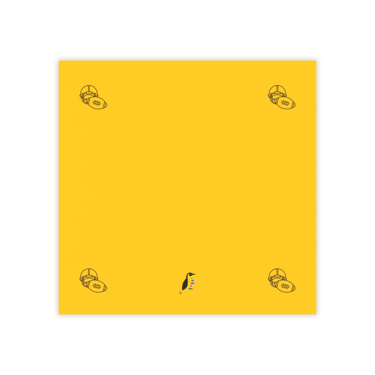 Post-it® Note Pads: Football Yellow