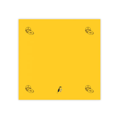 Post-it® Note Pads: Football Yellow