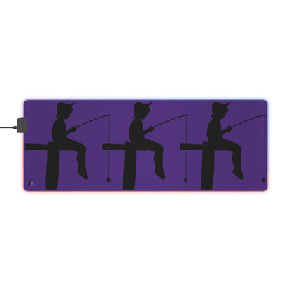 LED Gaming Mouse Pad: Fishing Purple