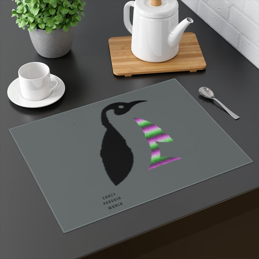 Placemat, 1pc: Crazy Penguin World Logo Dark Grey