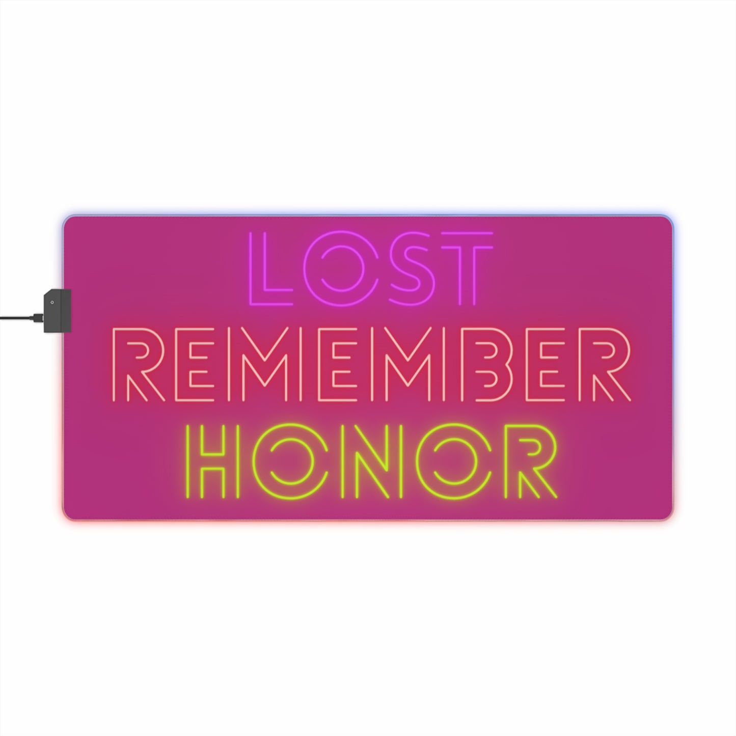 LED Gaming Mouse Pad: Lost Remember Honor Pink