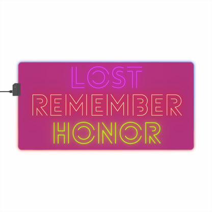 LED Gaming Mouse Pad: Lost Remember Honor Pink