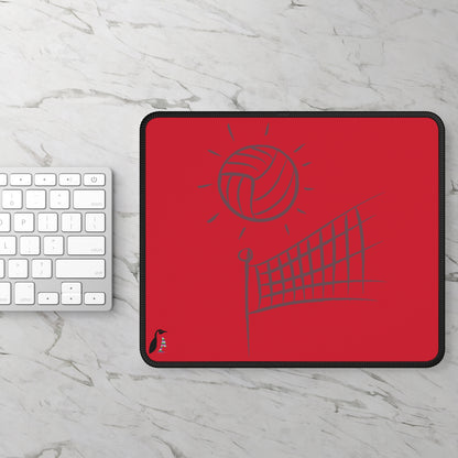 Gaming Mouse Pad: Volleyball Dark Red