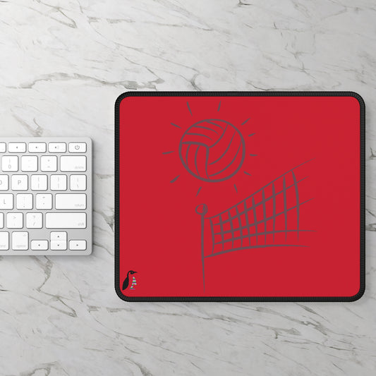 Gaming Mouse Pad: Volleyball Dark Red