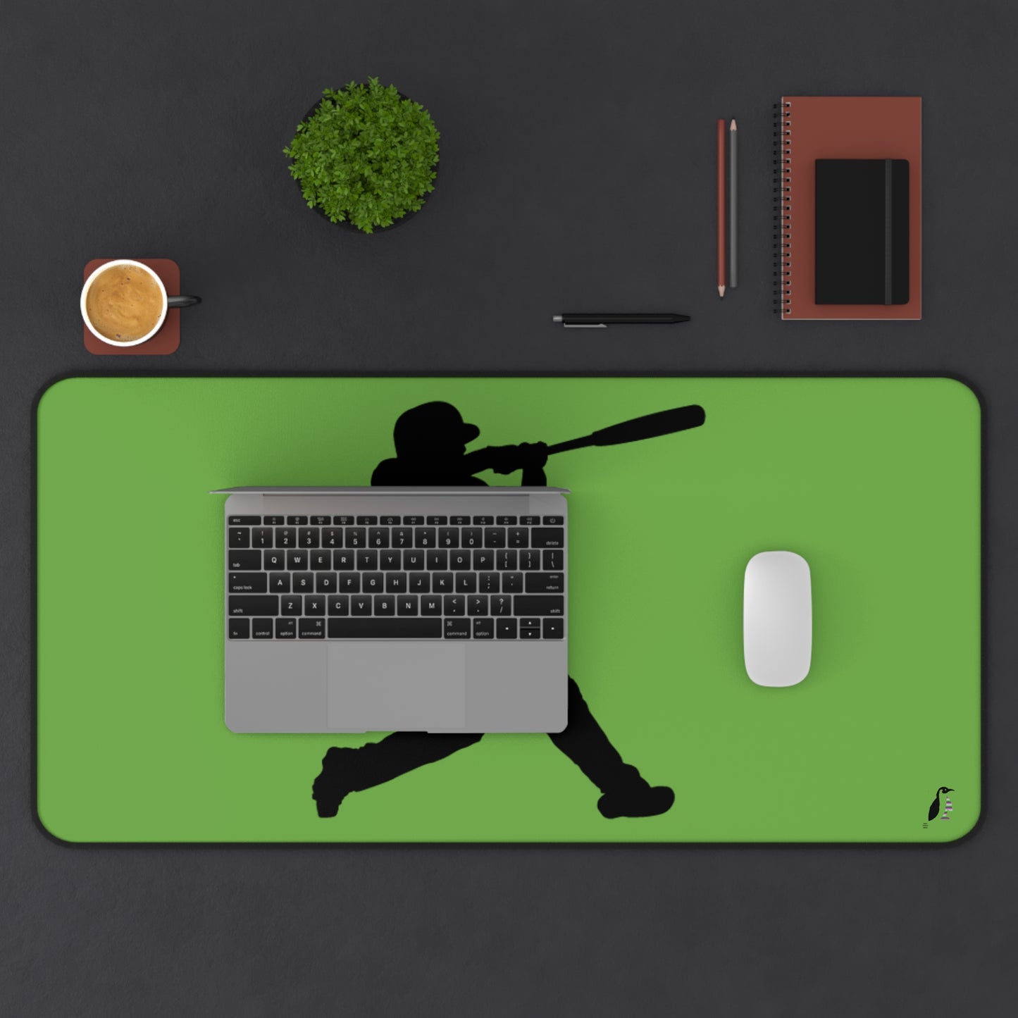 Desk Mat: Baseball Green