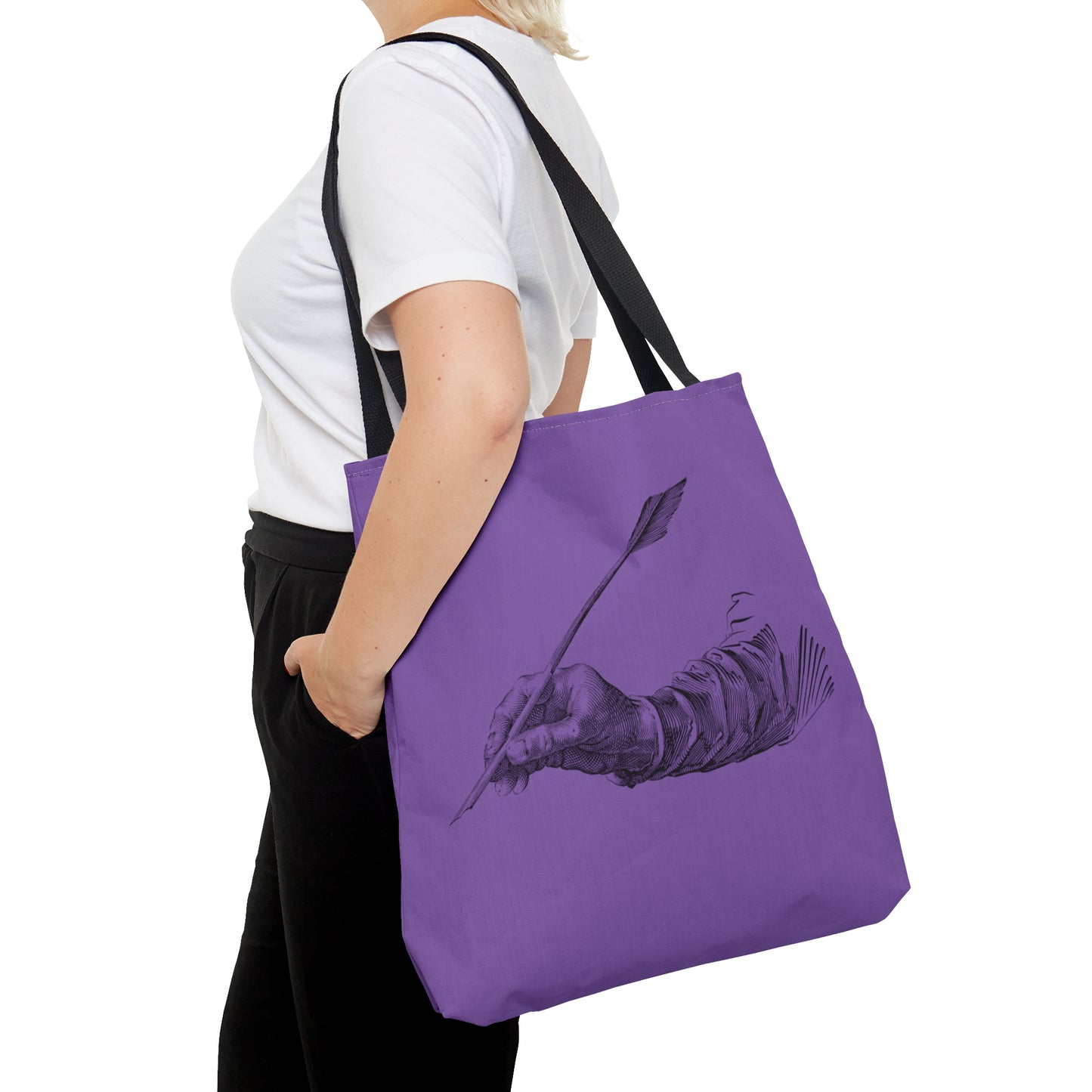 Tote Bag: Writing Lite Purple