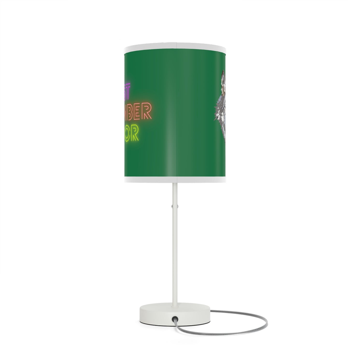 Lamp on a Stand, US|CA plug: Wolves Dark Green