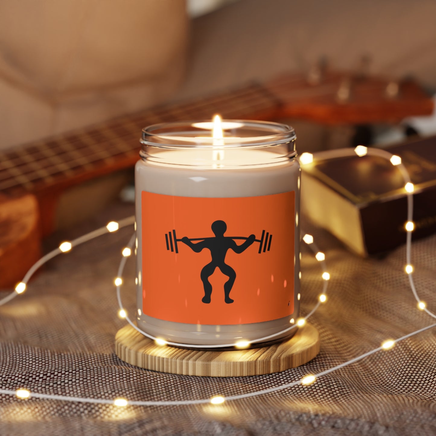Scented Soy Candle, 9oz: Weightlifting Orange