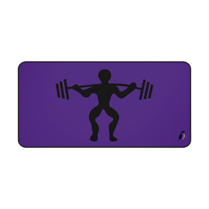 Desk Mat: Weightlifting Purple