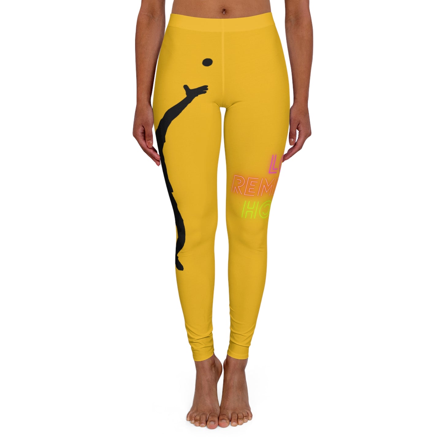 Women's Spandex Leggings: Tennis Yellow