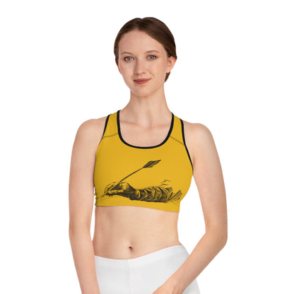 Sports Bra: Writing Yellow