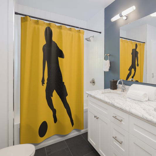 Shower Curtains: #1 Soccer Yellow