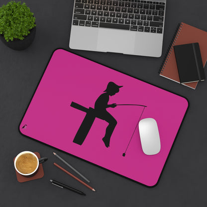 Desk Mat: Fishing Pink