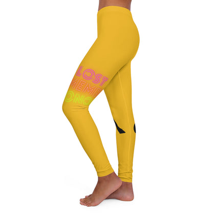 Women's Spandex Leggings: Soccer Yellow