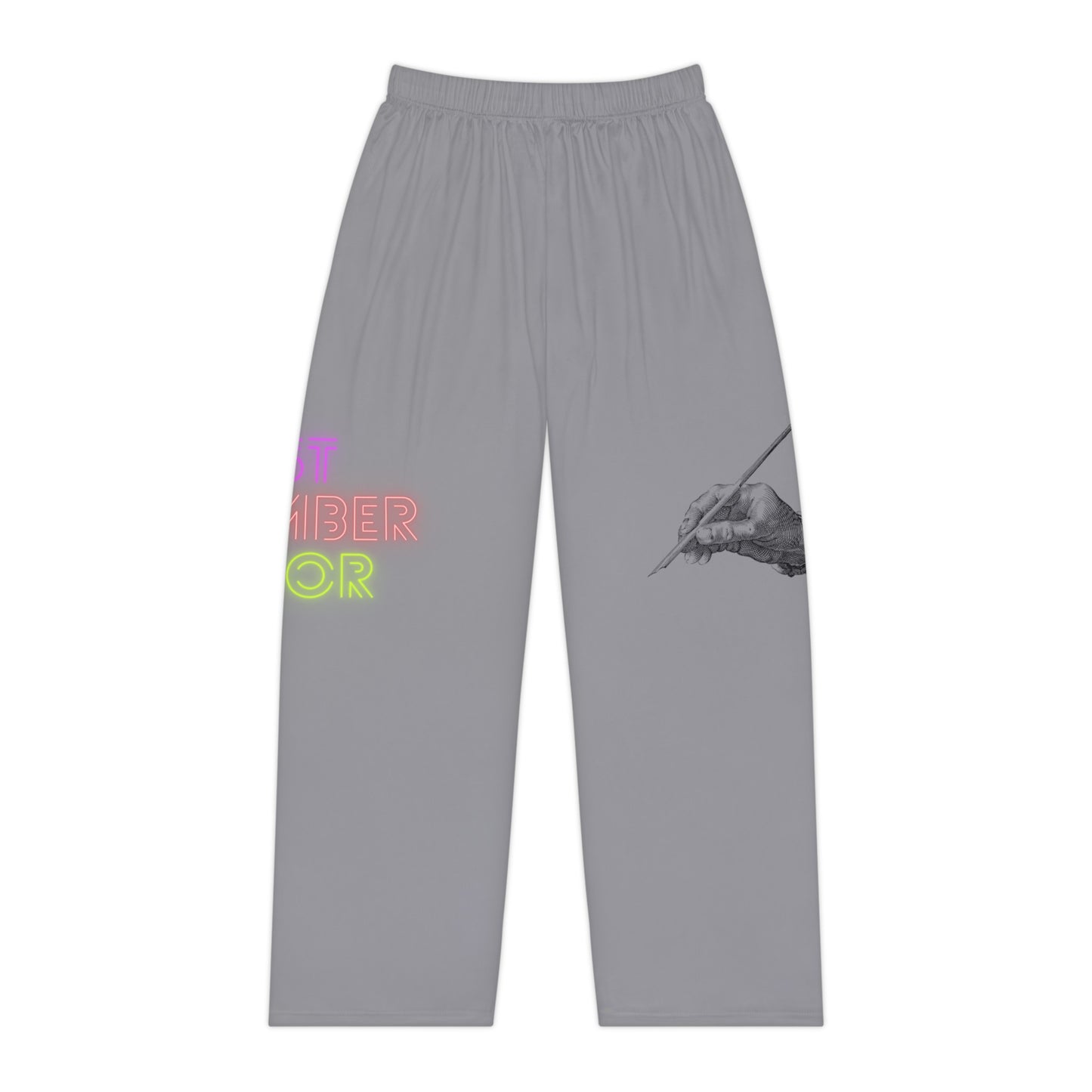 Women's Pajama Pants: Writing Grey