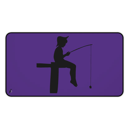 Desk Mat: Fishing Purple