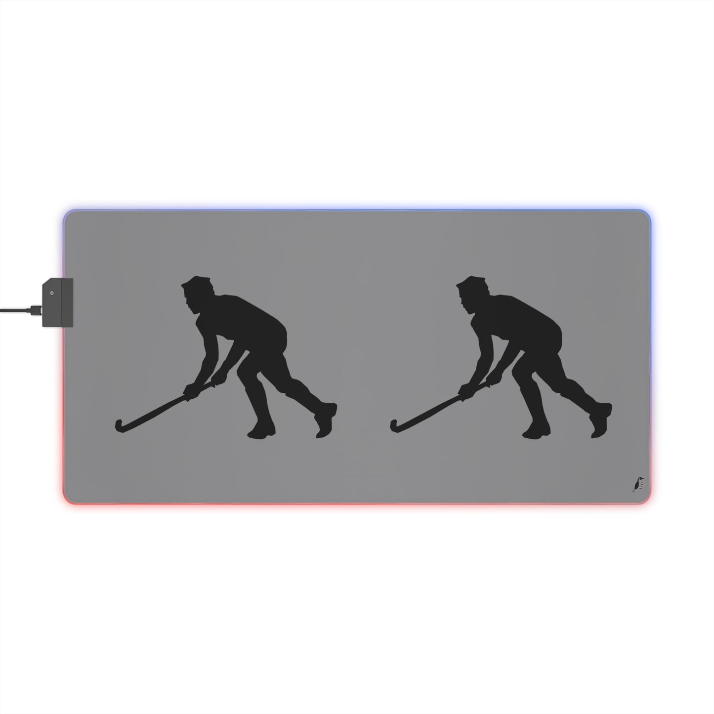 LED Gaming Mouse Pad: Hockey Grey