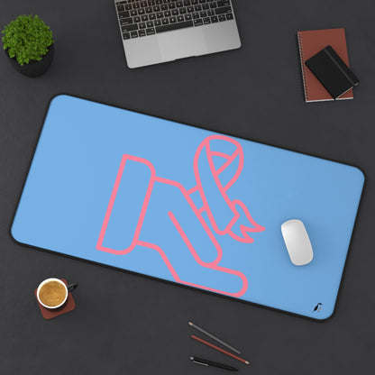 Desk Mat: Fight Cancer Lite Blue