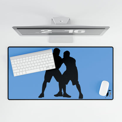 Desk Mats: Basketball Lite Blue