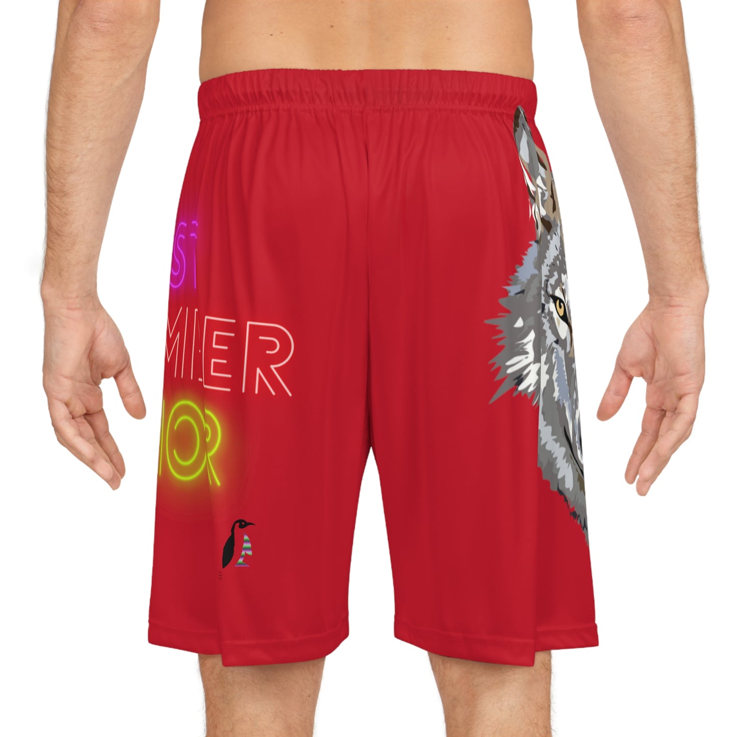 Basketball Shorts: Wolves Dark Red