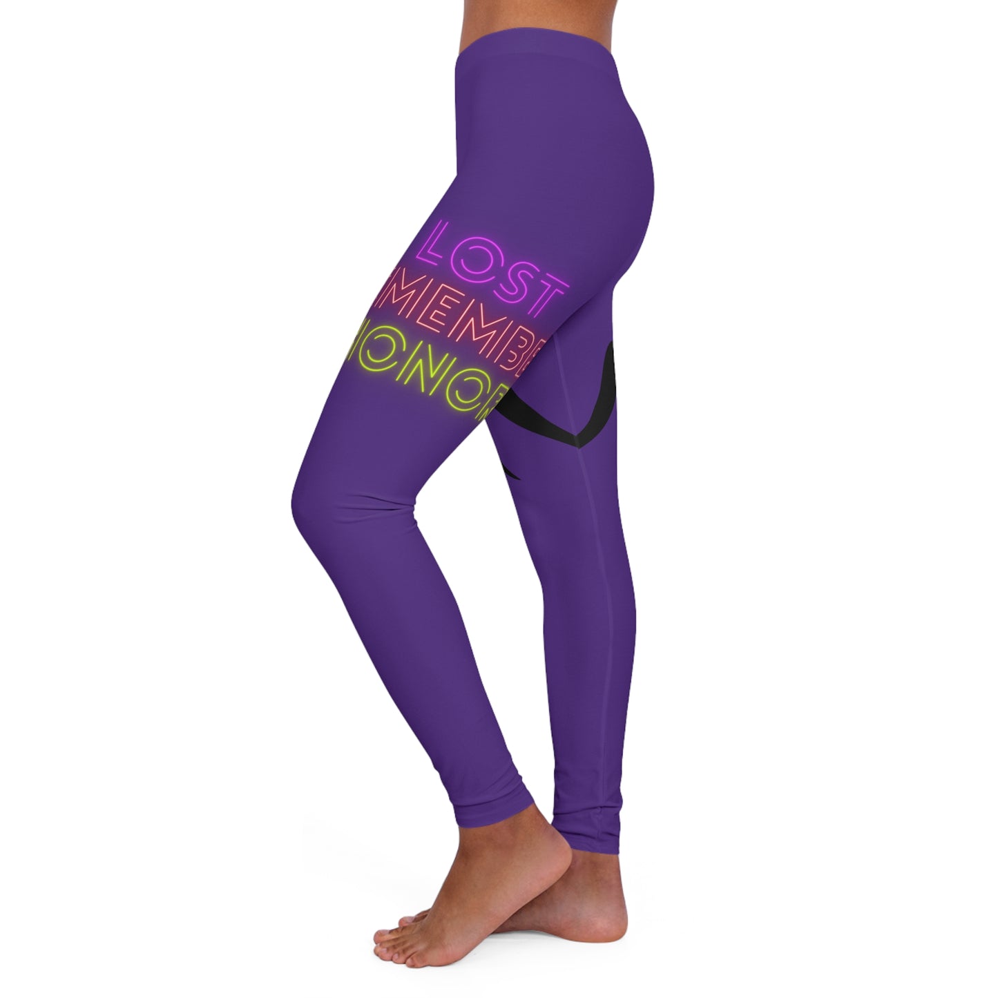 Women's Spandex Leggings: Wrestling Purple