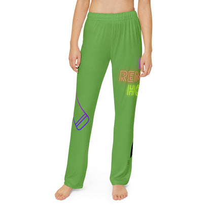 Kids Pajama Pants: Music Green