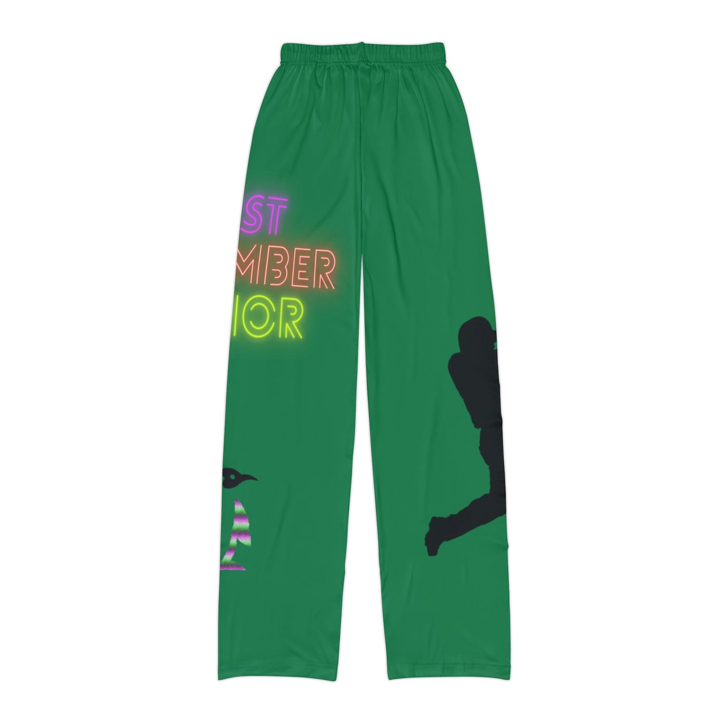 Kids Pajama Pants: Baseball Dark Green