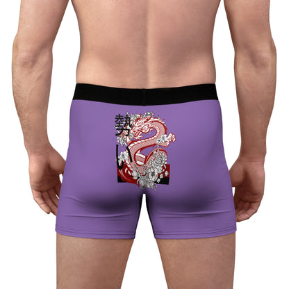 Men's Boxer Briefs: Dragons Lite Purple