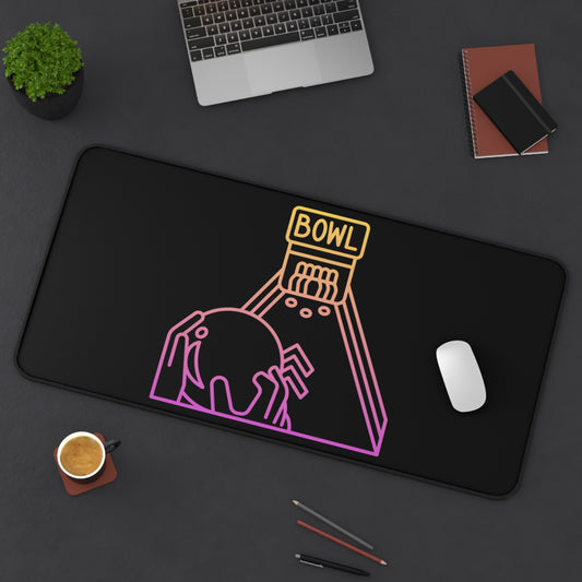 Desk Mat: Bowling Black