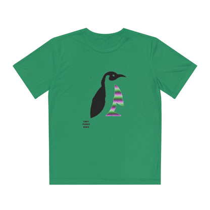 Youth Competitor Tee #1 : Crazy Penguin World Logo 