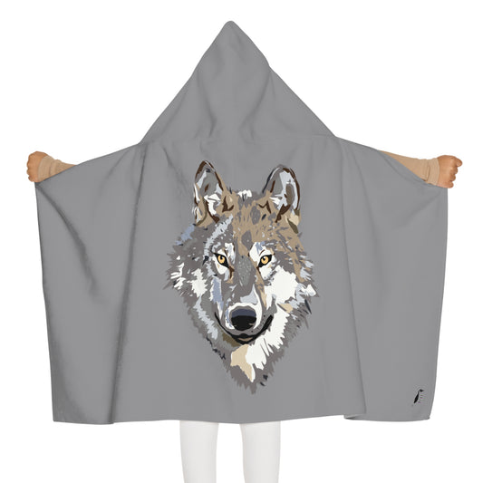 Youth Hooded Towel: Wolves Grey