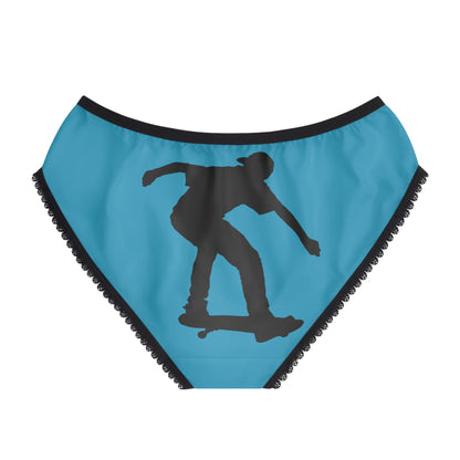 Women's Briefs: Skateboarding Turquoise