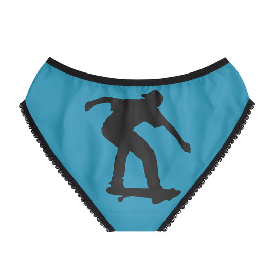 Women's Briefs: Skateboarding Turquoise