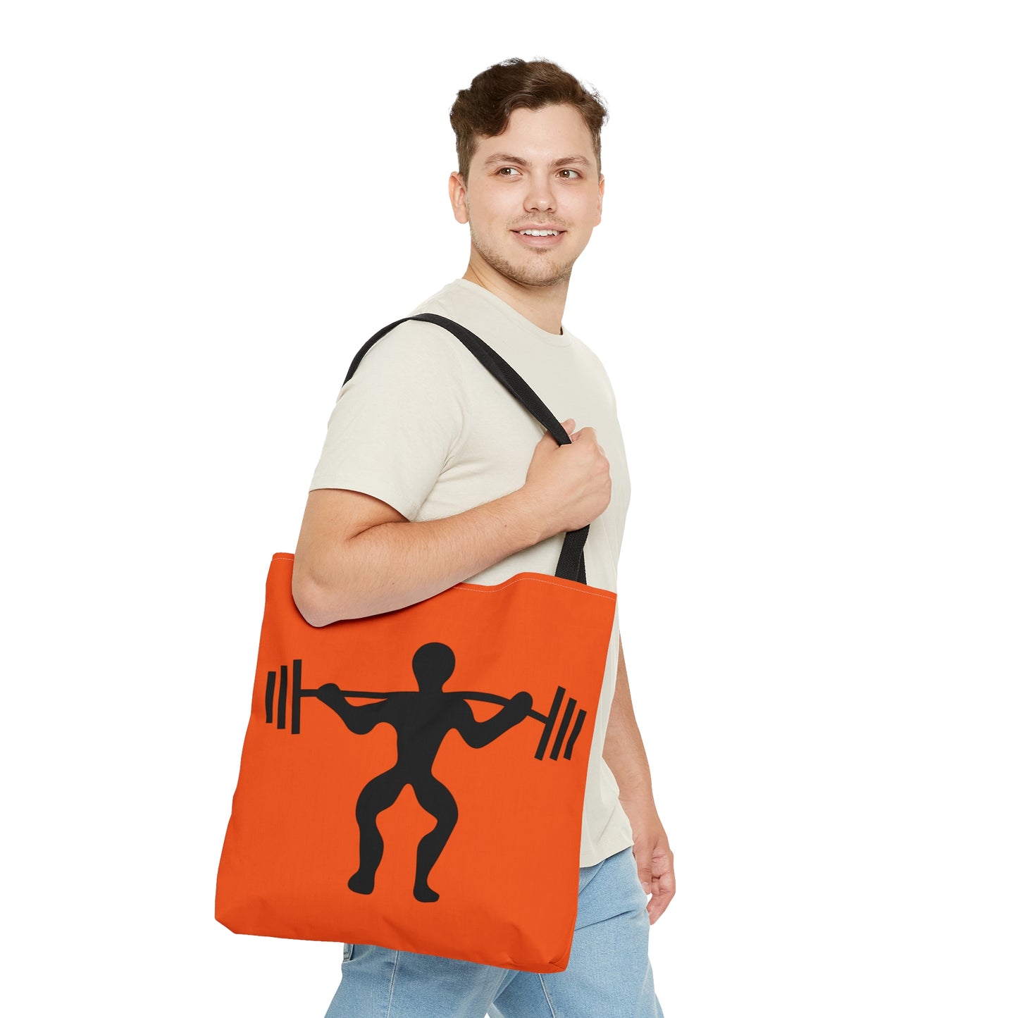 Tote Bag: Weightlifting Orange