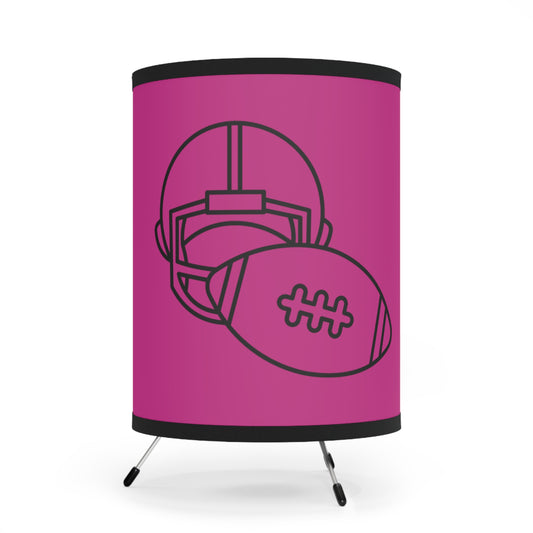 Tripod Lamp with High-Res Printed Shade, US\CA plug: Football Pink