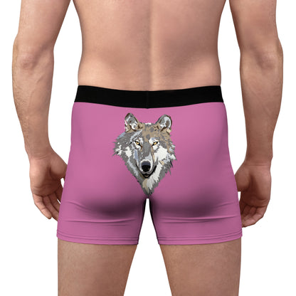 Men's Boxer Briefs: Wolves Lite Pink