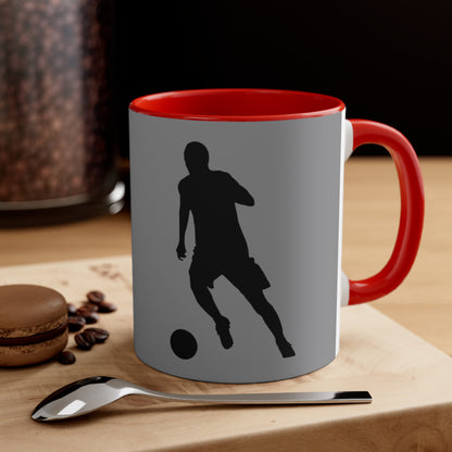 Accent Coffee Mug, 11oz: Soccer Grey
