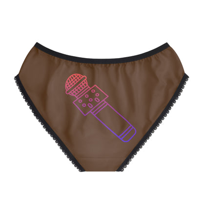 Women's Briefs: Music Brown