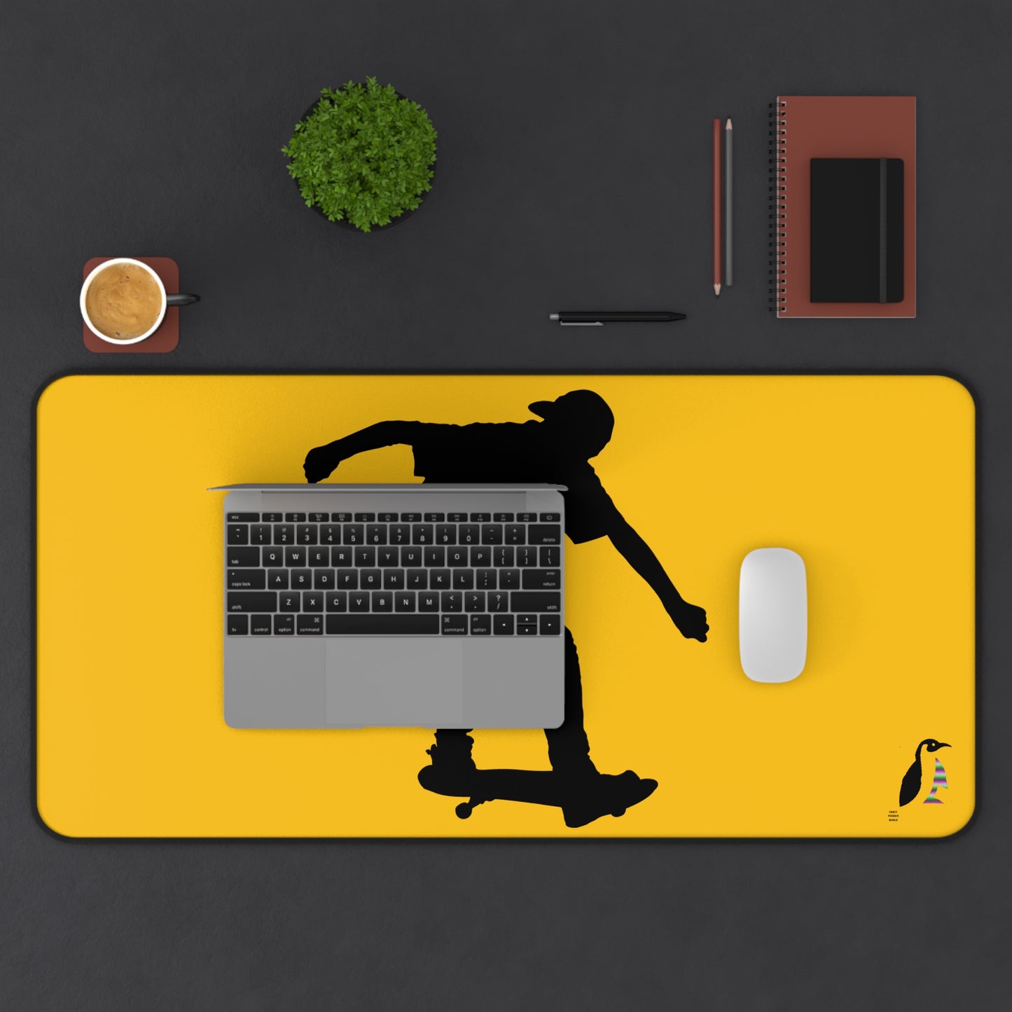 Desk Mat: Skateboarding Yellow