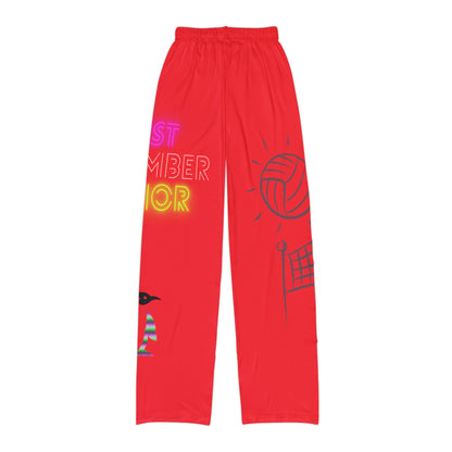 Kids Pajama Pants: Volleyball Red