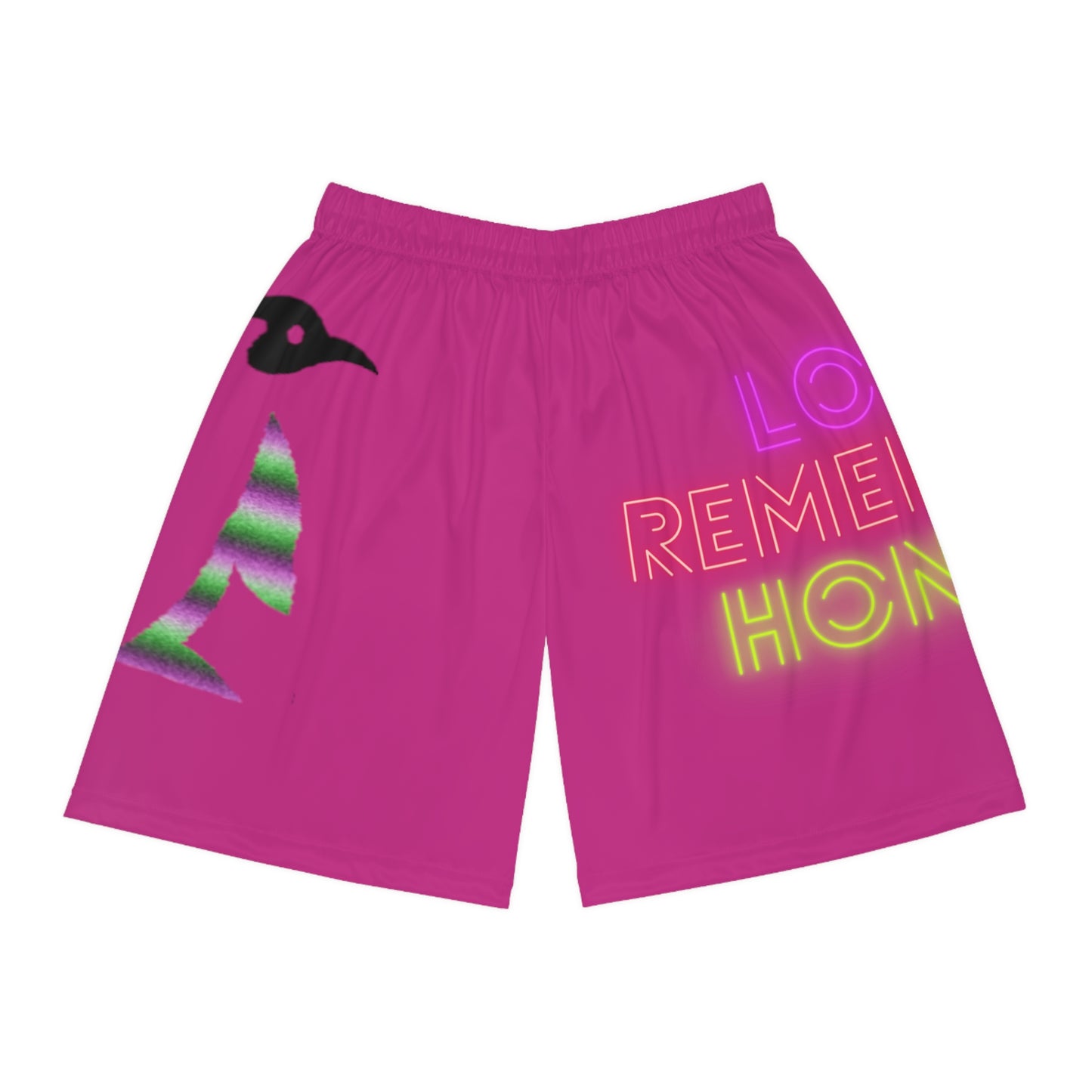 Basketball Shorts: Crazy Penguin World Logo Pink