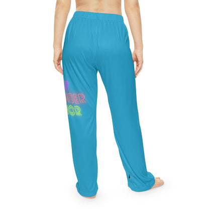 Pambabaeng Pajama Pants: Lost Remember Honor Turquoise 