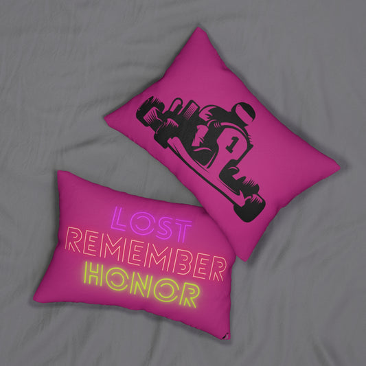 Spun Polyester Lumbar Pillow: Racing Pink
