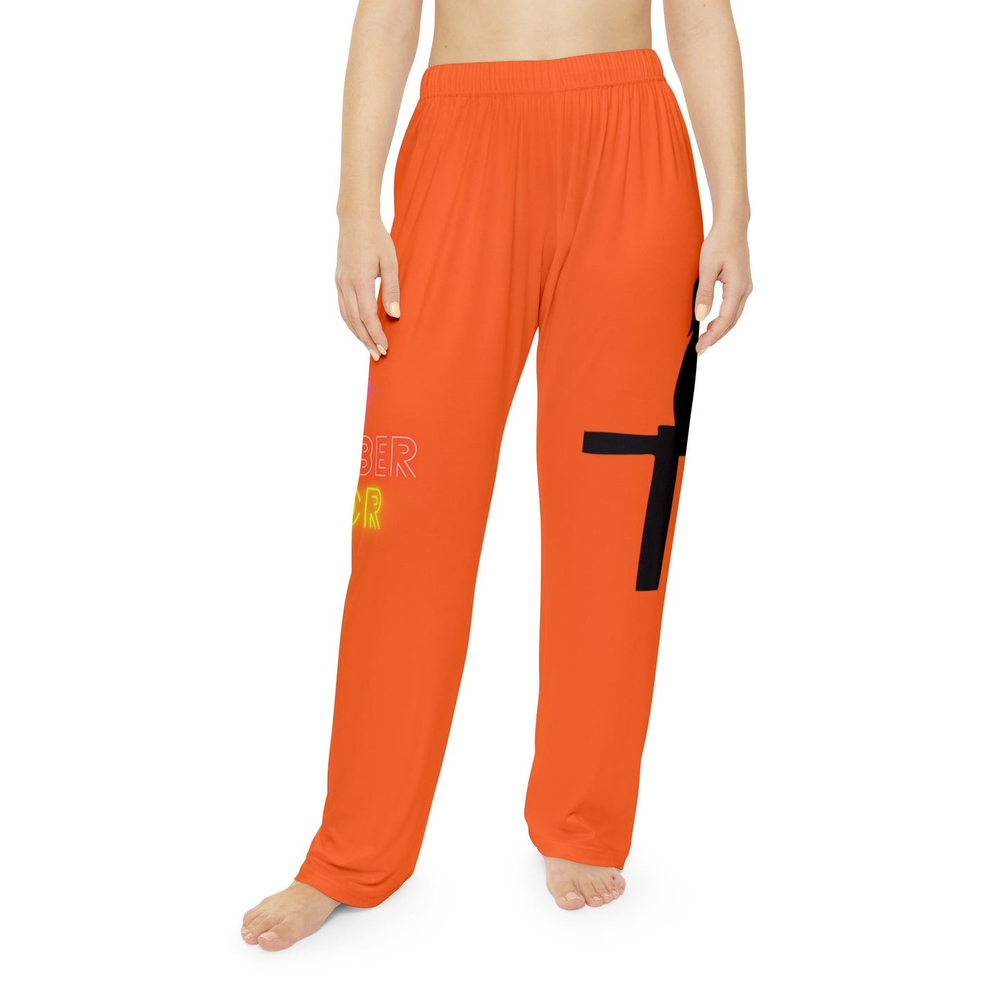 Women's Pajama Pants: Fishing Orange